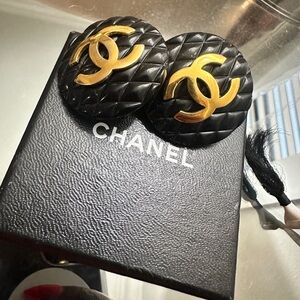 Authentic Classic button style Chanel clip-ons